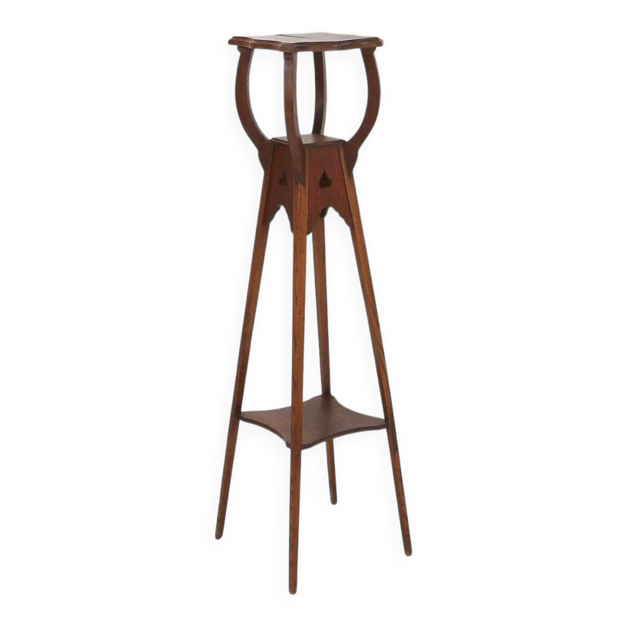 Art Deco Piedestal or Console Table in Oak, France 1940s