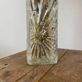 Vintage rectangular glass vase