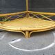 Vintage rattan corner shelf