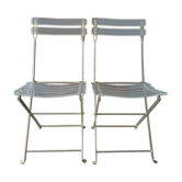 Vintage folding chairs gilded and plexi yonel lebivici