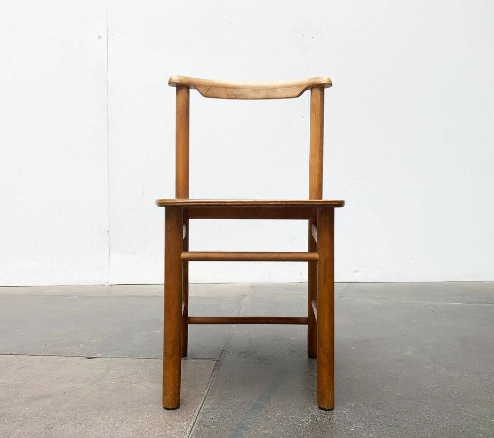 Mid-century wooden chair set of 2, 1960s