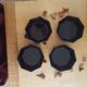 Ramequins Arcoroc noirs vintage