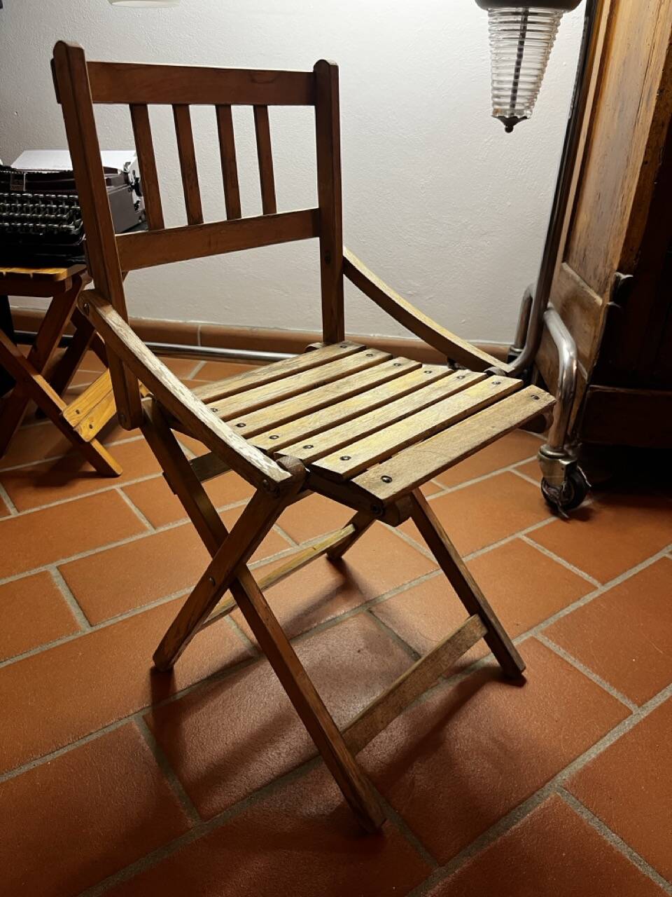 Chaise pliante vintage pour enfants, Italie, années 50