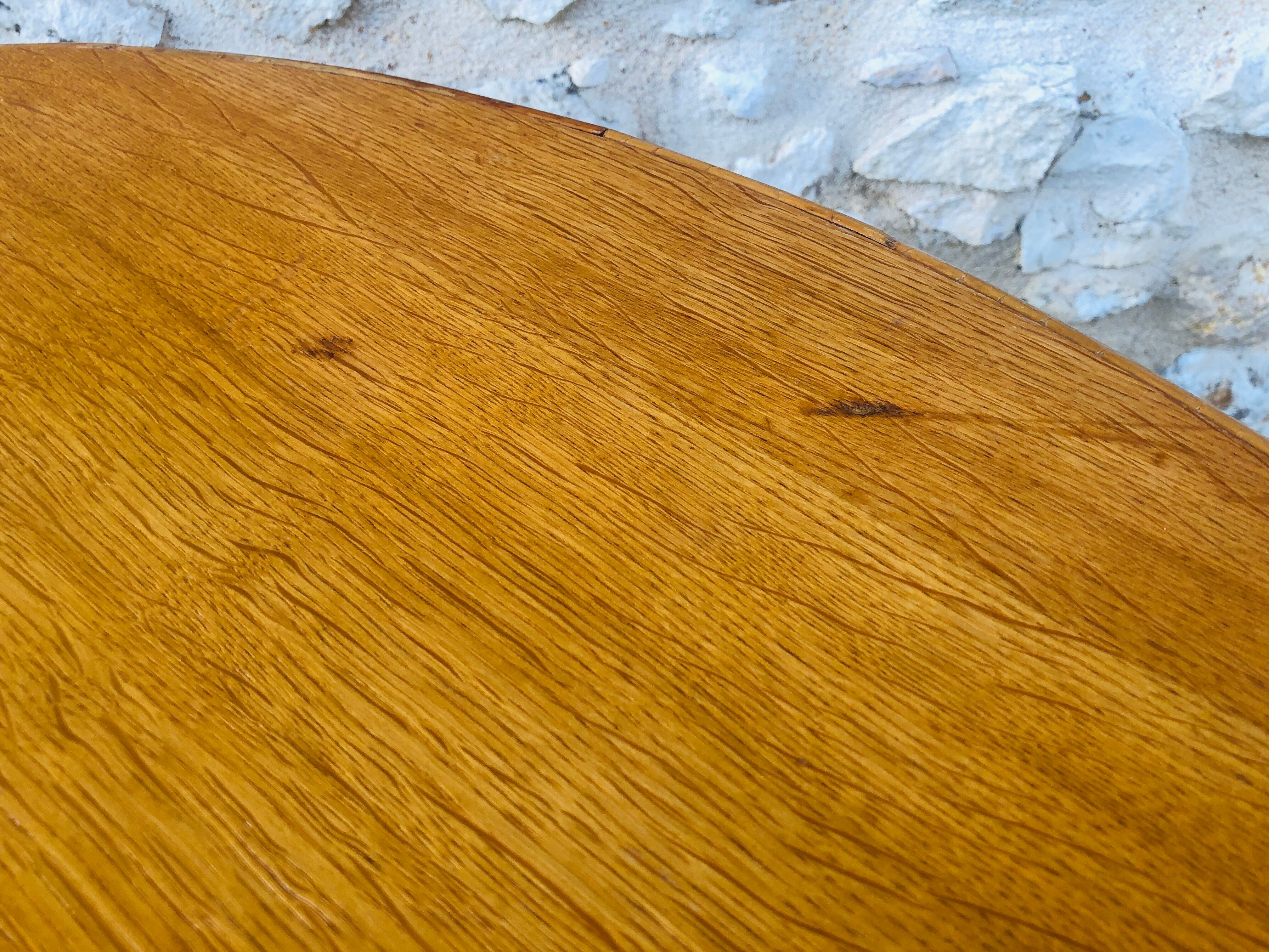 Vintage coffee table in light wood and bamboo, circa 60