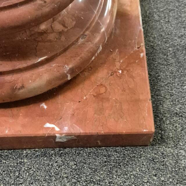 Dinning table by fabianart with 2 doric columns marble & acrylic - italy 1980's