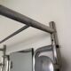 Vintage brushed aluminium coat rack from the 1950s.