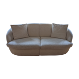White curly wool sofa