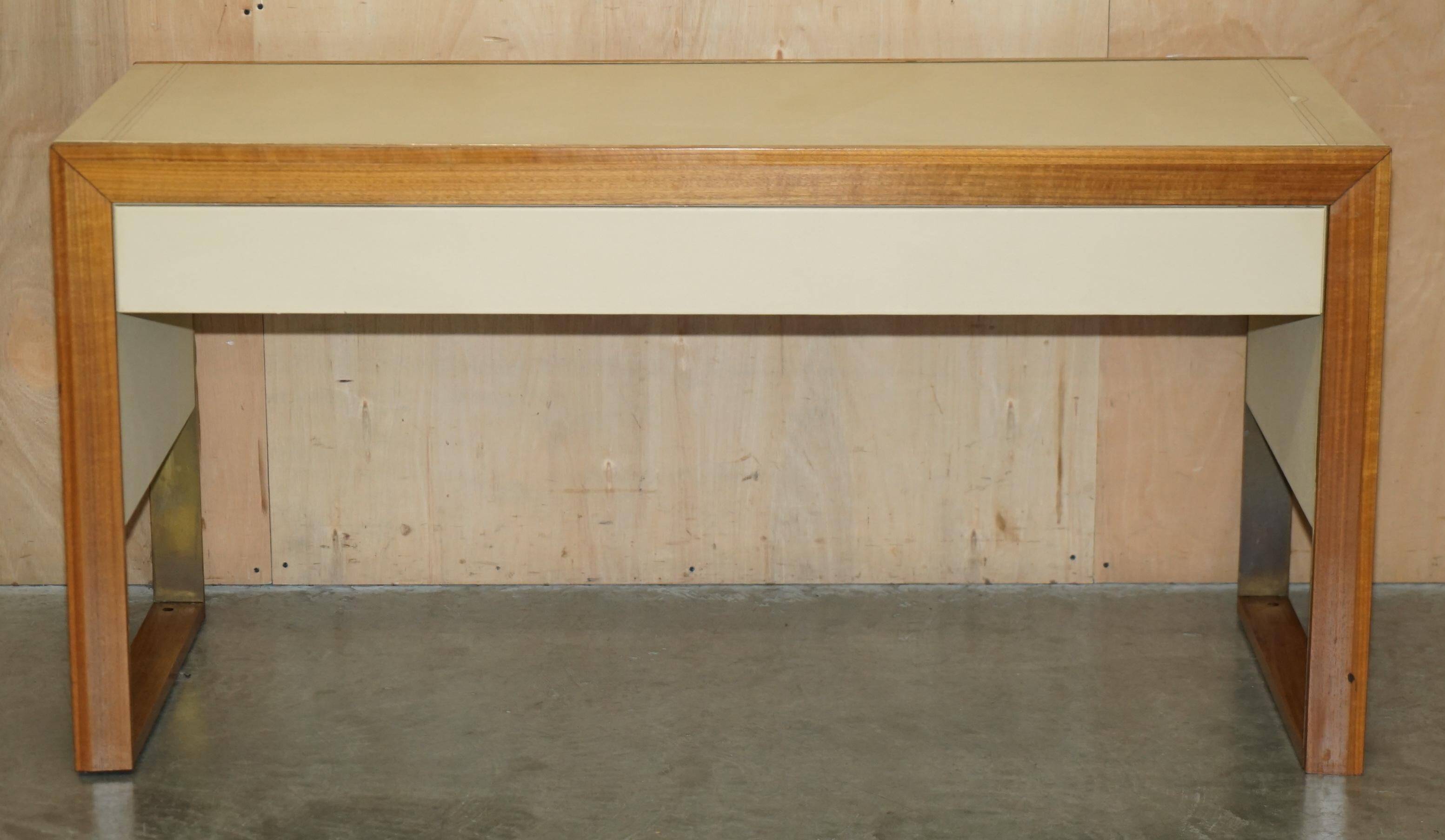 Handmade leather desk, original Rolex, Art Deco