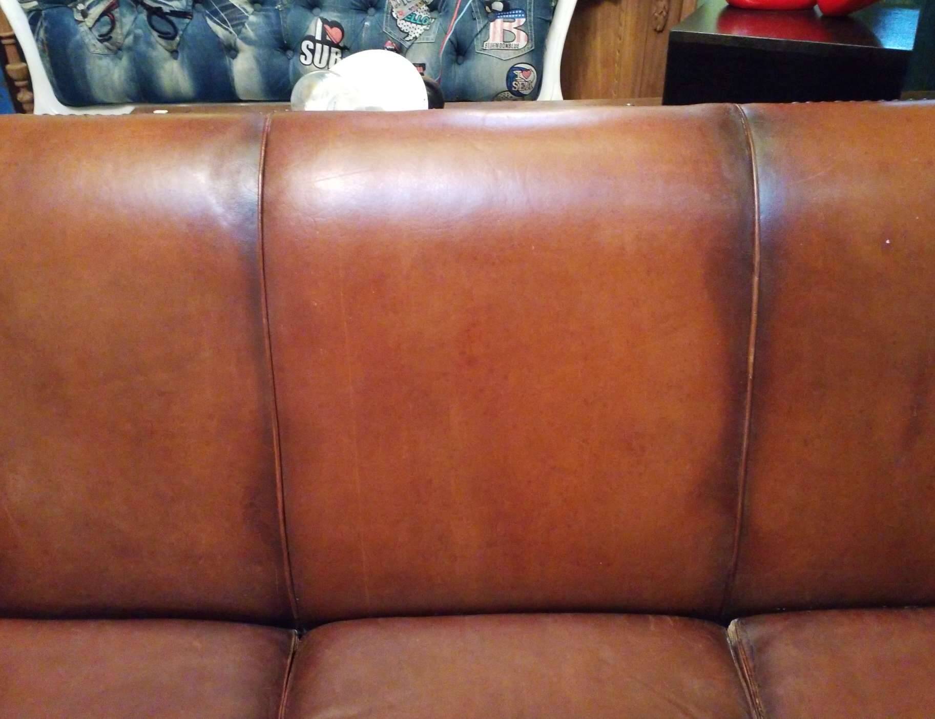 Leather club sofa