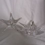 Bougeoirs cristal Daum France étoile de mer