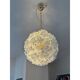 Italian White Flowers Glass Sputnik Candlestick
