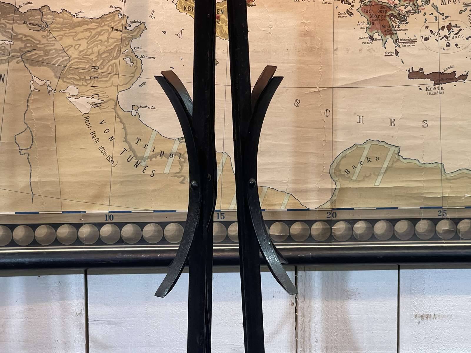 1930s wrought iron floor lamp