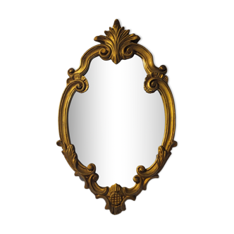 Old baroque gilded wood mirror
