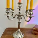 Vintage silver metal candlestick