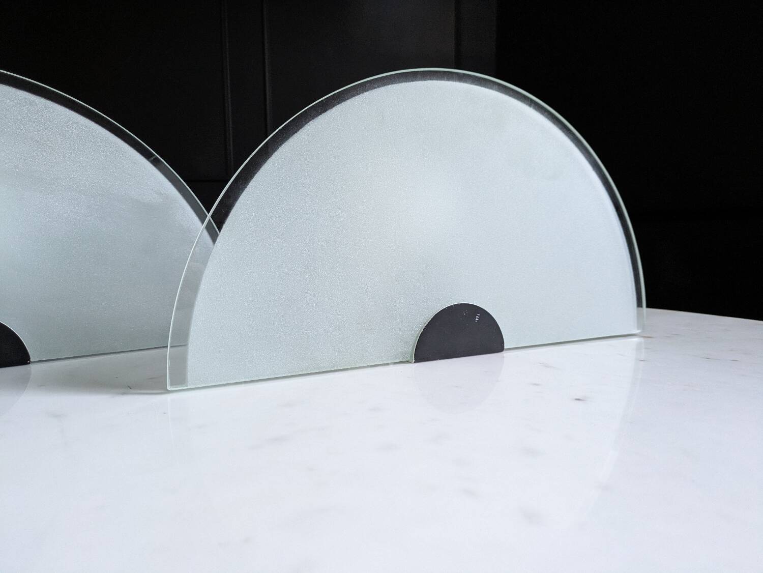 Pair of modernist 80s wall lights