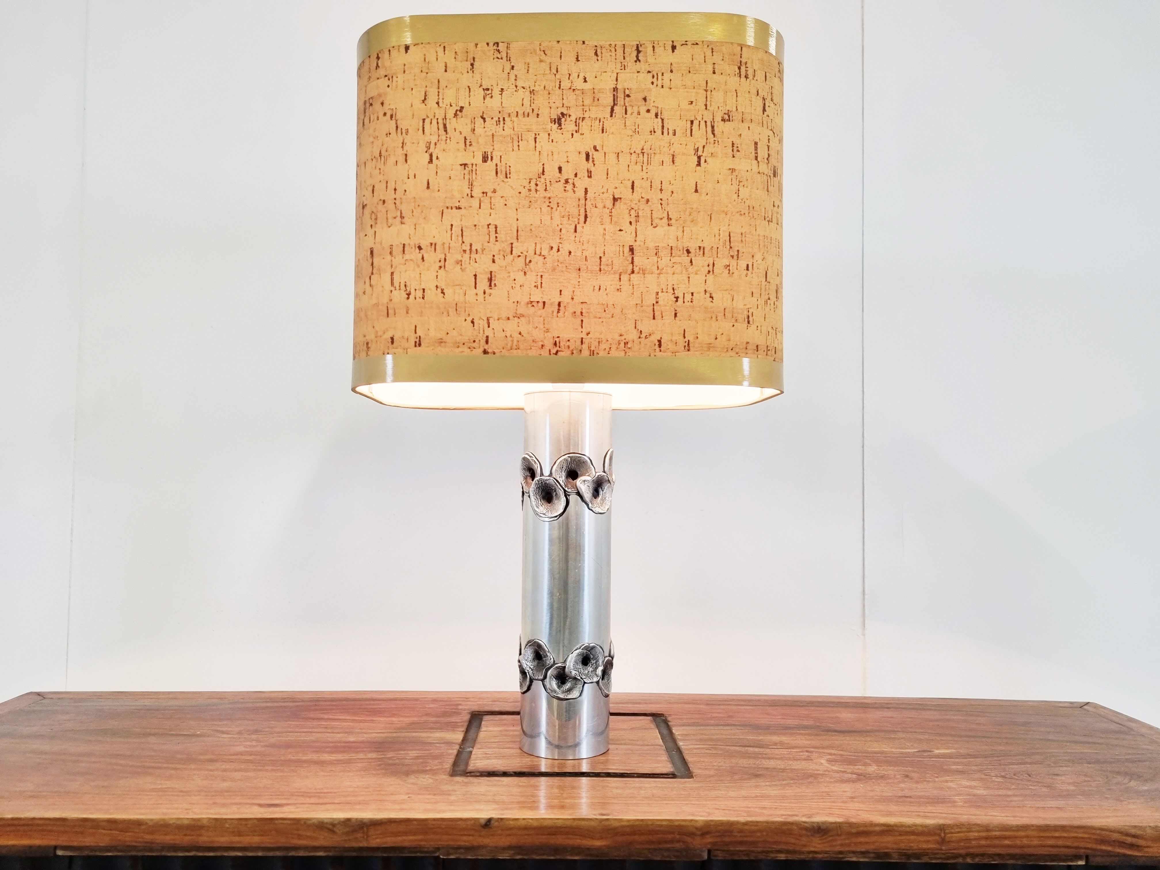 Brutalist Willy Luyckx table lamp, 1970s