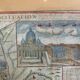 Gravure du XVIIIème - plan de Rome par J.Senex (1678 - 1740)