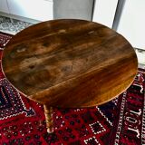 Table ronde à battant Louis Philippe en noyer