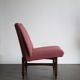Couple of Italian midcentury modern design red armchairs 1950s