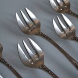 12 silver-plated oyster forks sfam goldsmith