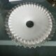 Vintage lace-edged opaline lampshade