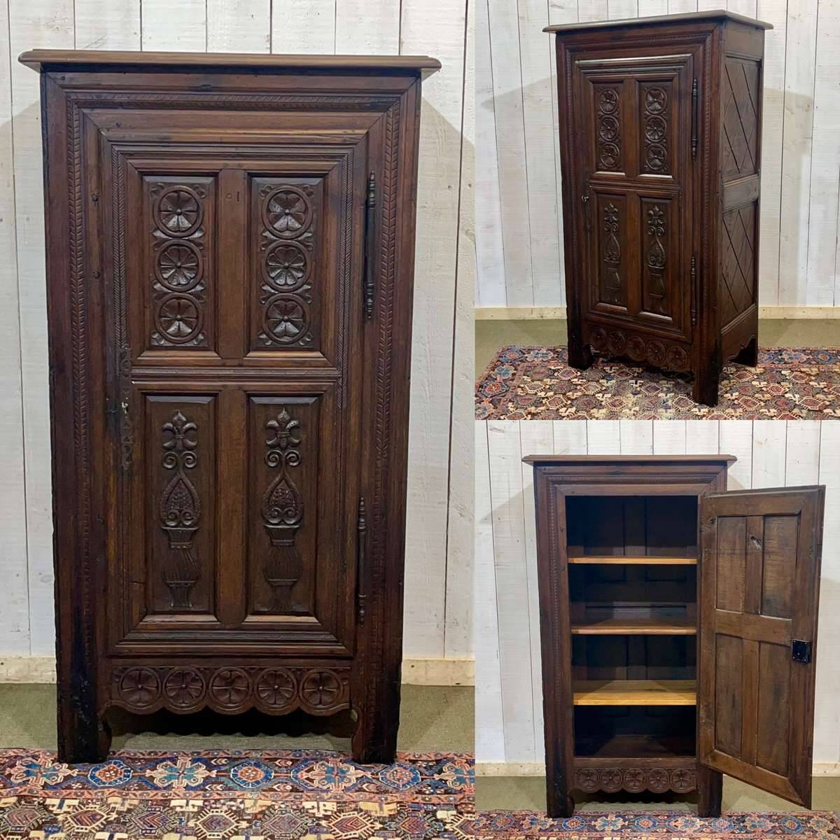 Bonnetière rustique en chêne 19ème