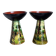 Pair of vintage Basque pottery – glazed ceramic – signed G. Defly