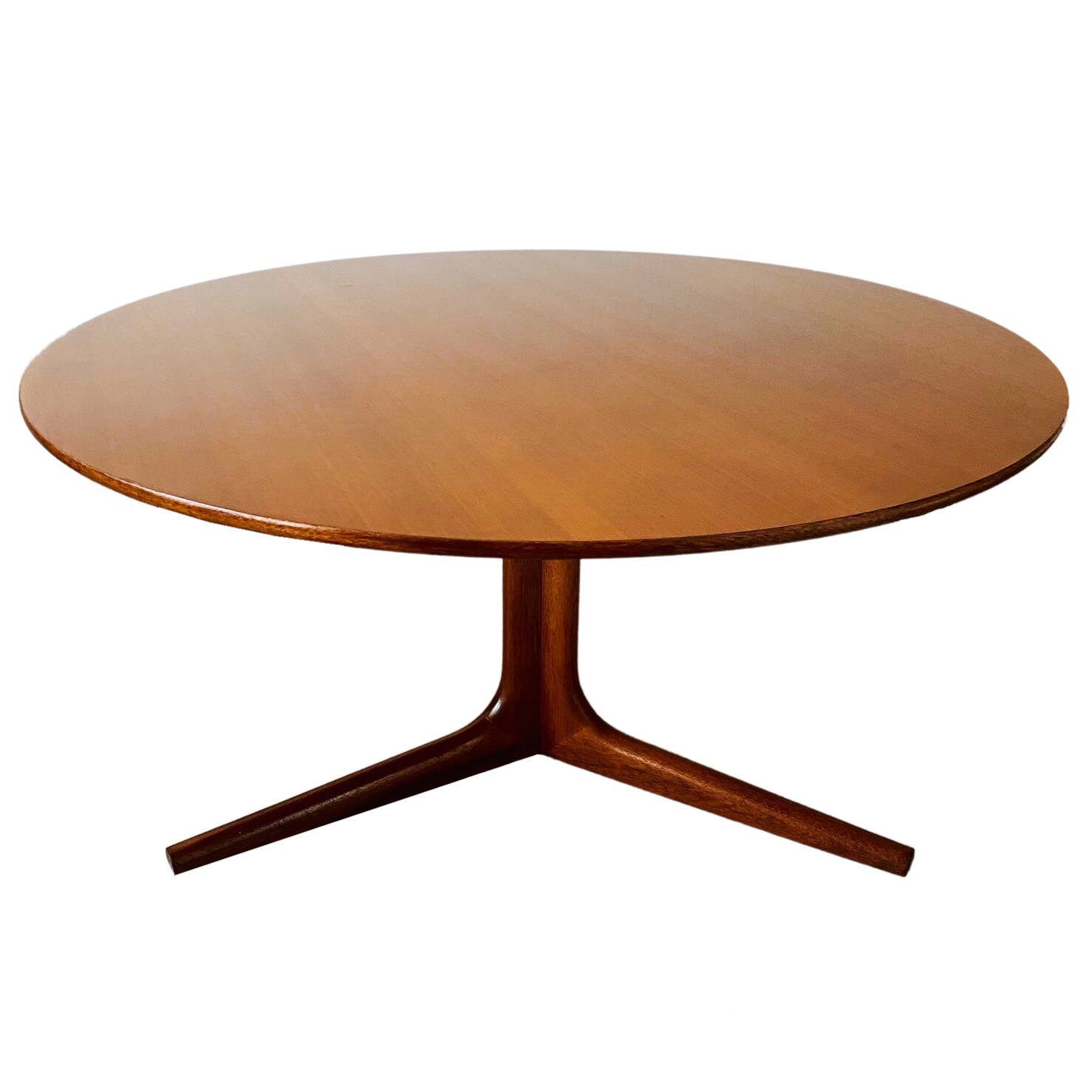 Danish Design Coffee Table Round Teak Bernhard Perdersen 1950s 60s Midcentury