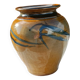 Flamed enamelled stoneware vase