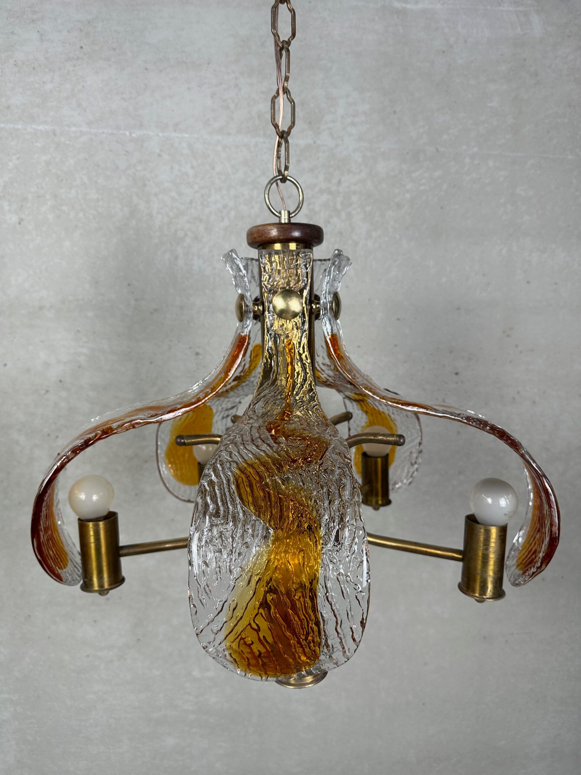 Mazzega 'bicolored' chandelier
