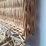Wicker trunk L75xH53xD48 vintage