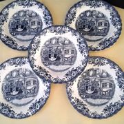 5 Assiettes à dessert en porcelaine Anglaise Johnson Bross