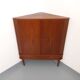 Vintage Scandinavian teak storage corner cabinet from the 60s