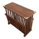 Rosewood and brass magazine stand table
