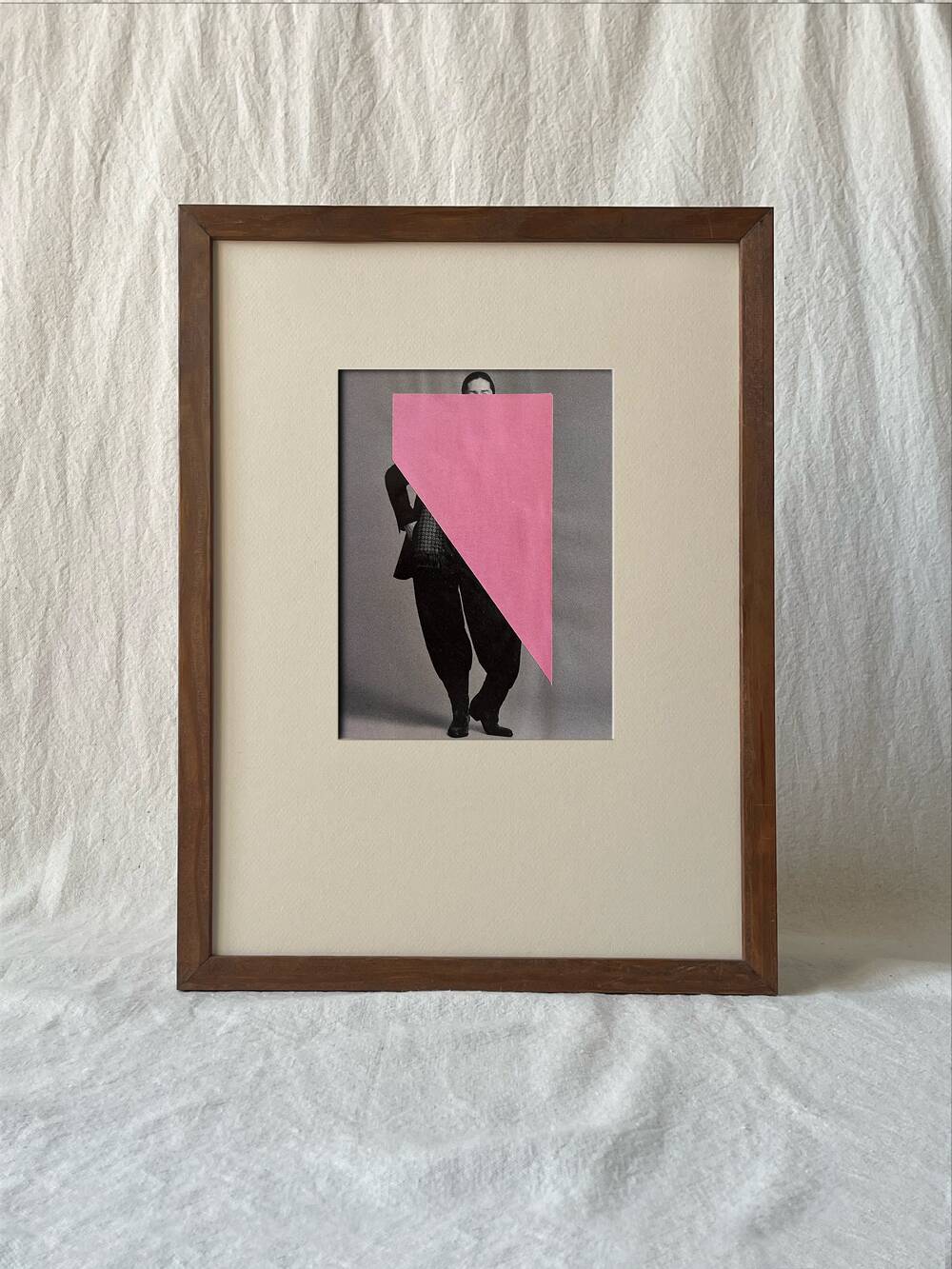 The man in pink - Original collage