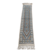 Hand-woven natural wool hallway rug