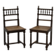 Paire de chaises cannées en bois