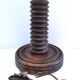Solid wood lamp base by Charles Dudouyt