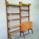 Mid-Century Modular Free-Standing Teak Wall Unit  by John Texmon for Blindheim Mobelfabrik, Norway,