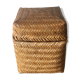 Square vintage wicker box