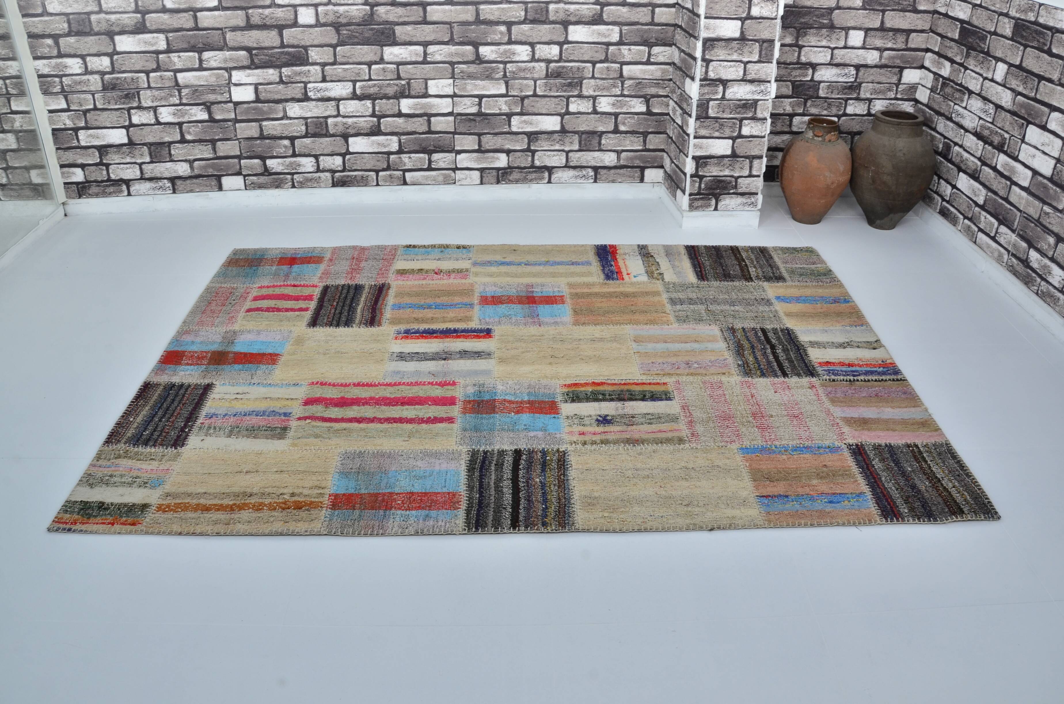 Vintage Anatolian Oushak Patchwork Rug sku 3040