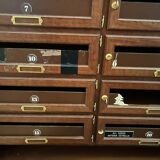 Oak-stained beech mailboxes
