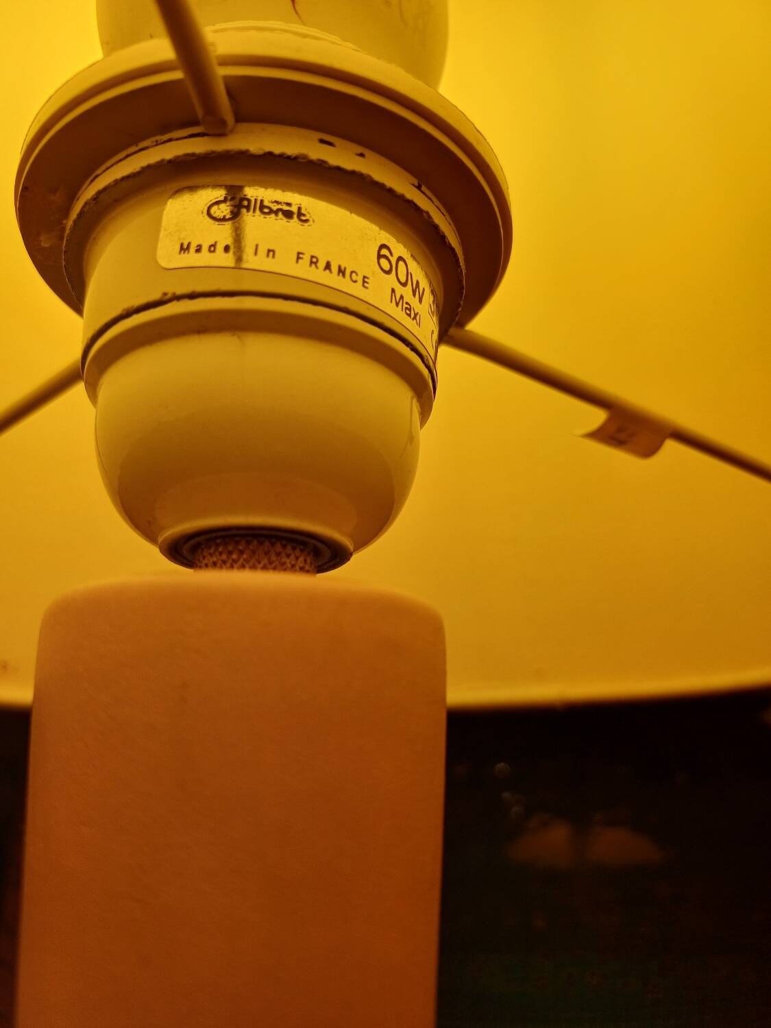 Large colorful ceramic lamp from the 80s, calbret lighting