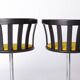 Pair of Vintage Swivel Chairs – 1970s German Design – Black Lacquered Beech