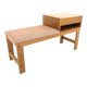 Scandinavian oak telephone bench, Sweden, 1960