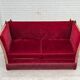1970s, Danish 2-seater drop arm sofa, furniture velour.