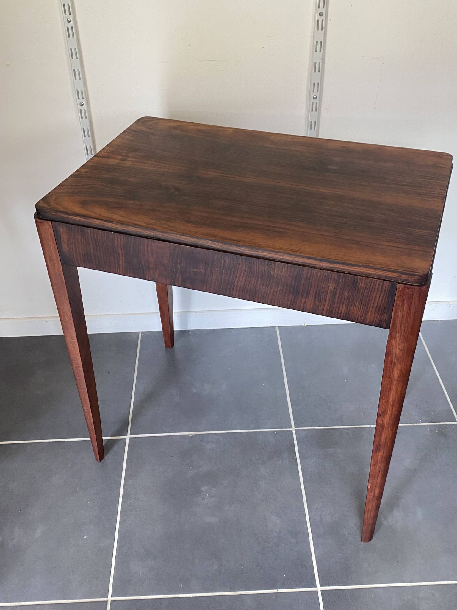 Table d’appoint, bureau 1 tiroir en placage de palissandre, 1950