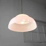 Mid-century Italian Brass and Plexiglass Pendant Lamp