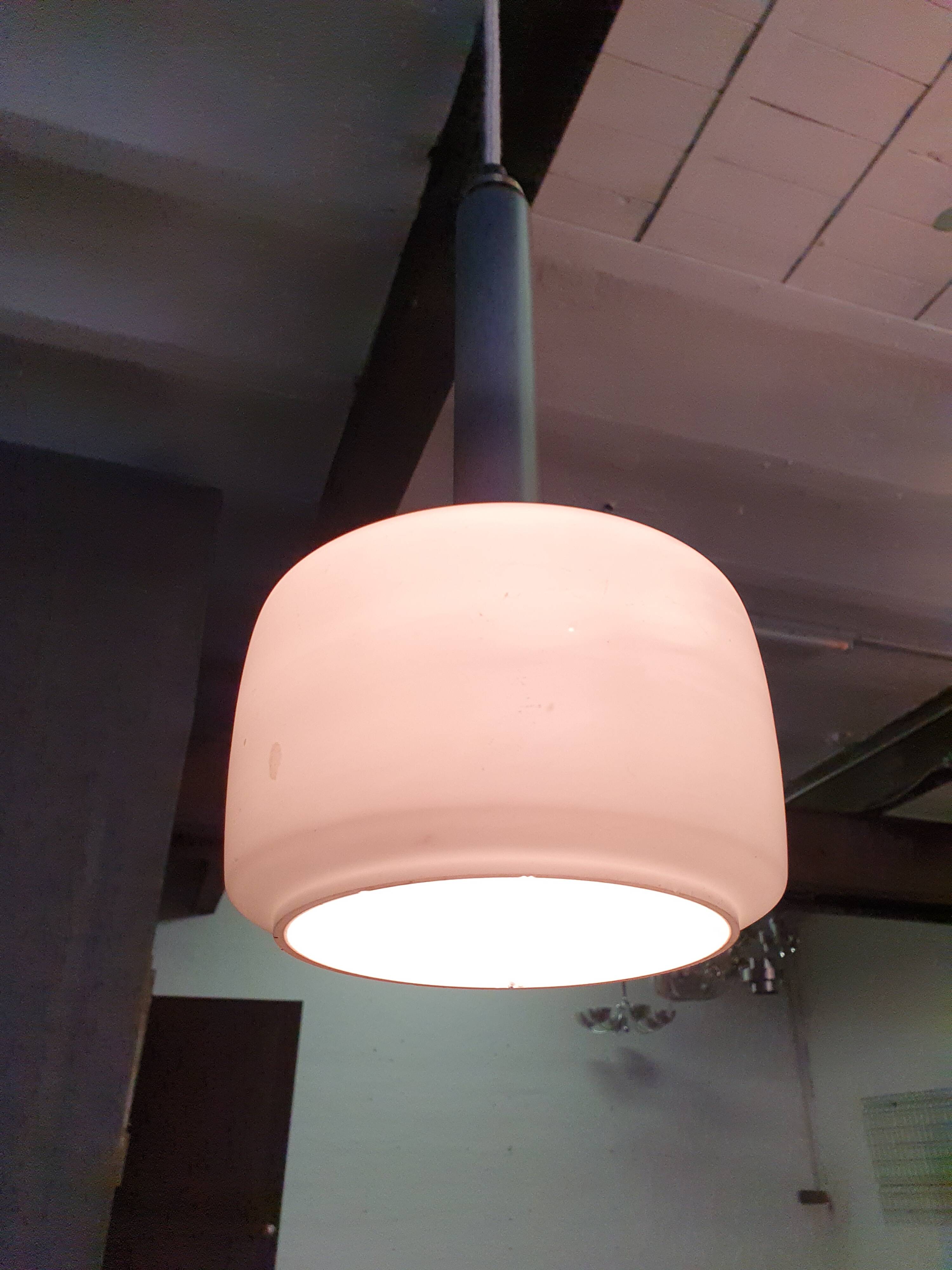 Glass pendant ceiling light from the 60s