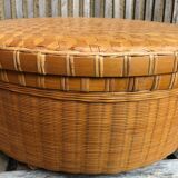 Handmade rattan and bamboo basket
